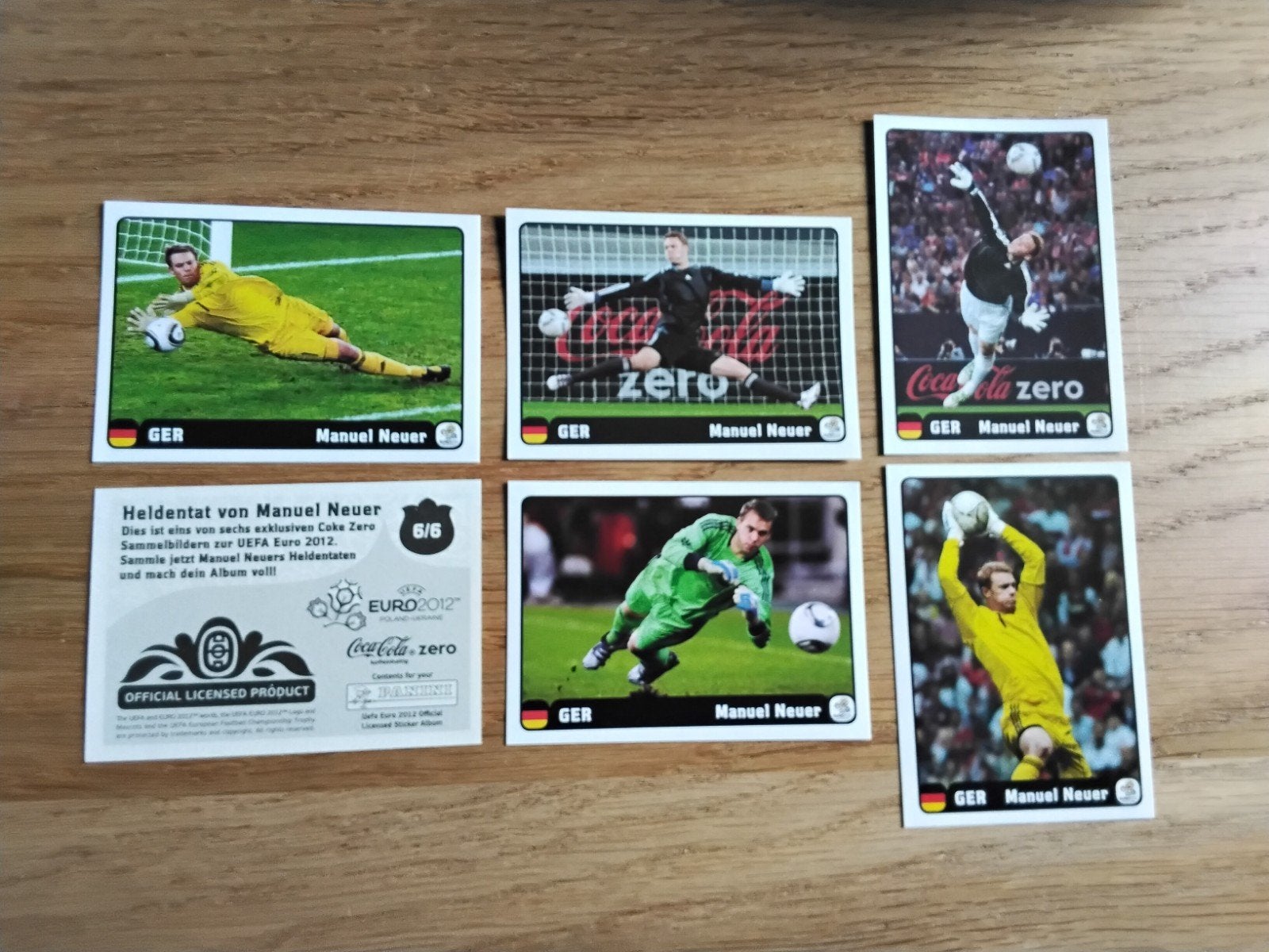 Manuel Neuer Coca-Cola Euro 2012 compleet setje Stickers, Ophalen of Verzenden, Zo goed als nieuw, Poster, Plaatje of Sticker