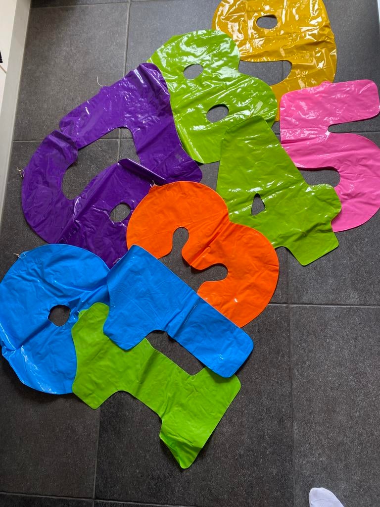 Opblaas cijfers, Ophalen of Verzenden, Gebruikt