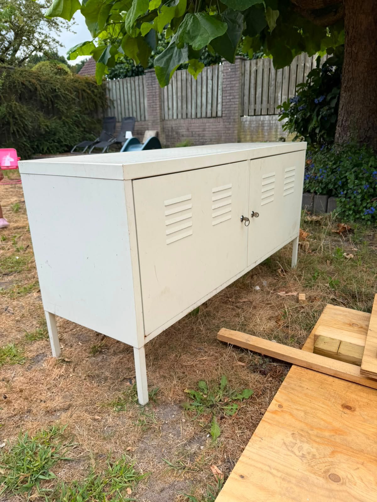 Kast / tv meubel (metaal) IKEA PS wit BxHxD 118x63x40, Ophalen, Zo goed als nieuw, Hout, Overige typen