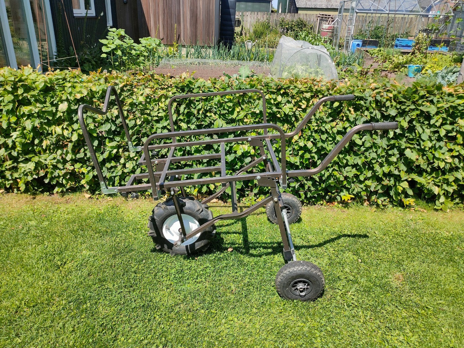 Stevige Tuinkar/Kruiwagen/Viskar met dwee Wielen, Ophalen, Gebruikt, Handmatig, Onbekend