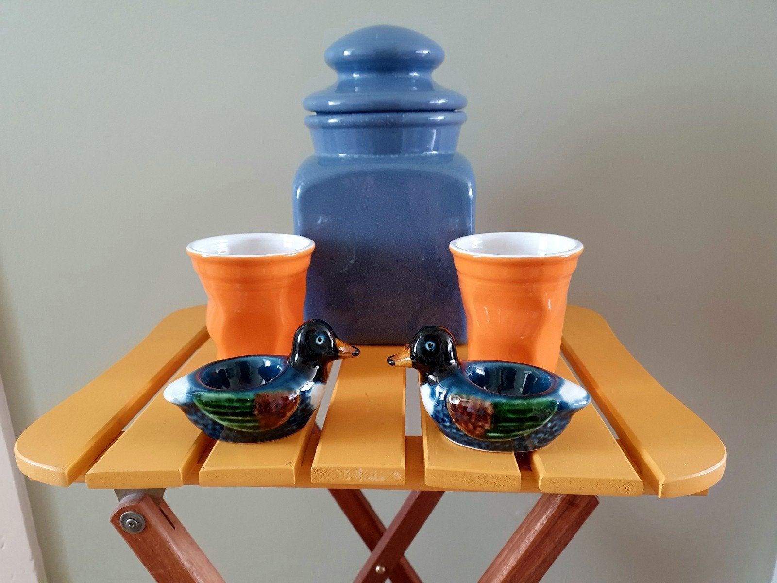 Voorraadpot /  bekers /  eierdoppen., Huis en Inrichting, Keuken | Servies, Ophalen of Verzenden, Overige stijlen