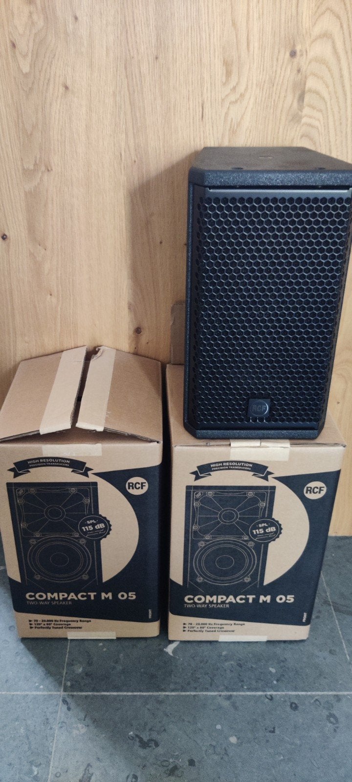 2x RCF Compact M 05 Two-Way Speaker