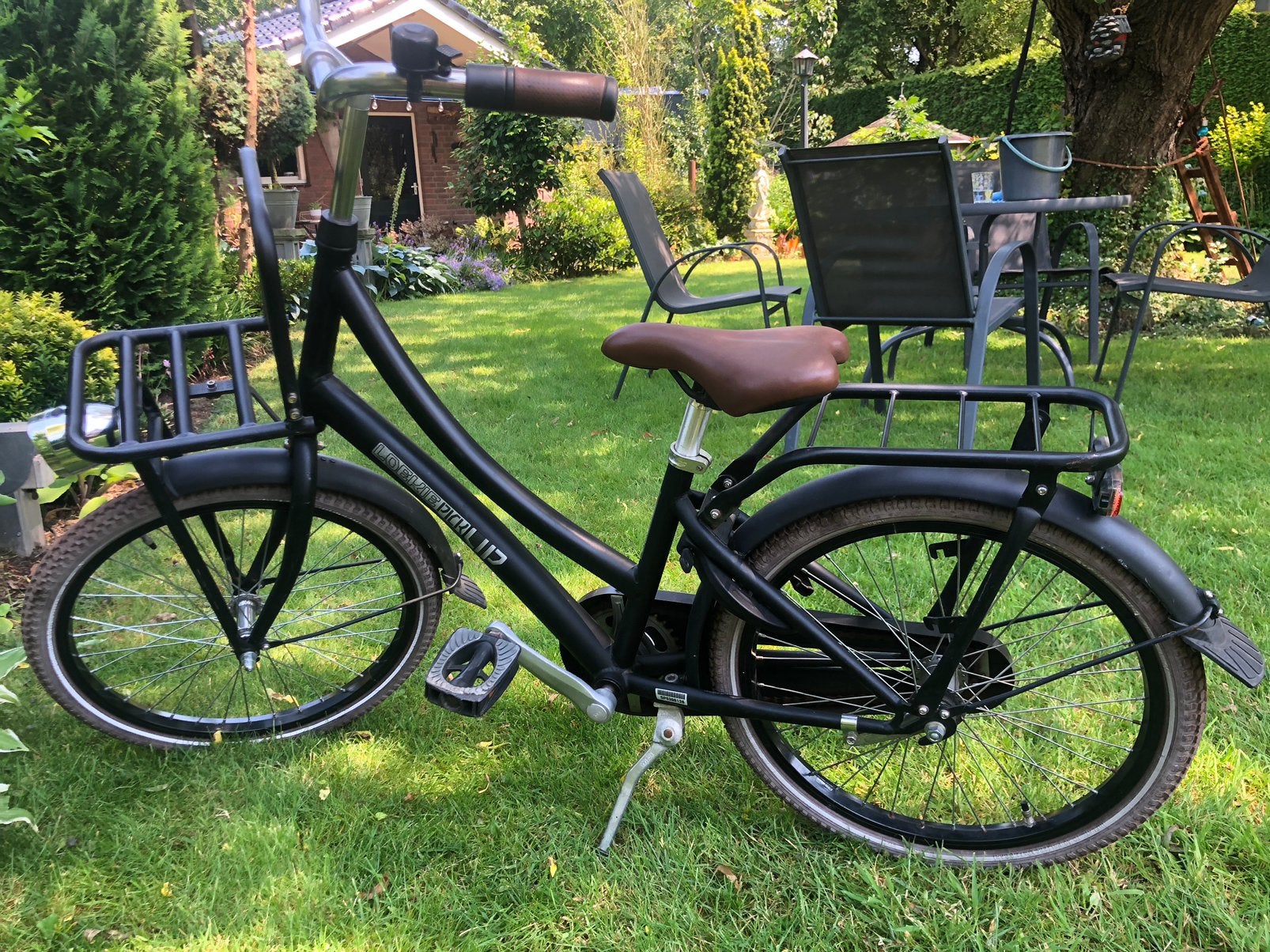 Mooie zwarte kinderfiets, Ophalen, Gebruikt, Terugtraprem, 20 inch of meer