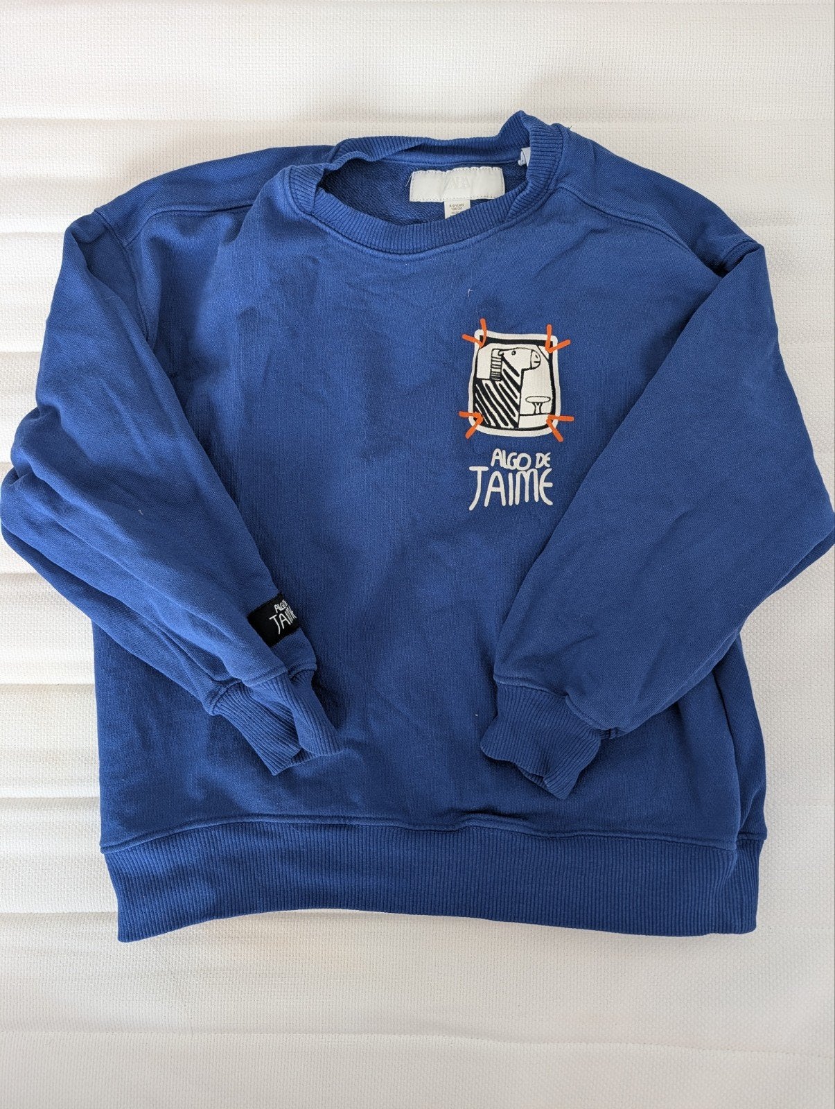 Zara trui blauw met print - Noche Estrellada, Gebruikt, Jongen of Meisje, Trui of Vest, Ophalen of Verzenden