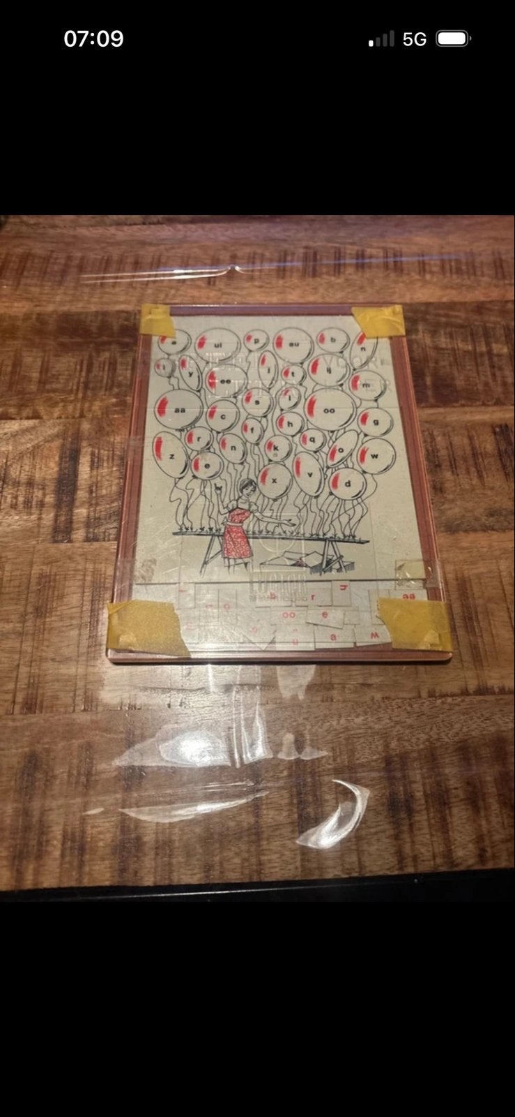 Vintage educatief spel: Leren lezen met ballonnen, Gebruikt, Overige thema's, Overige typen, Meerkleurig