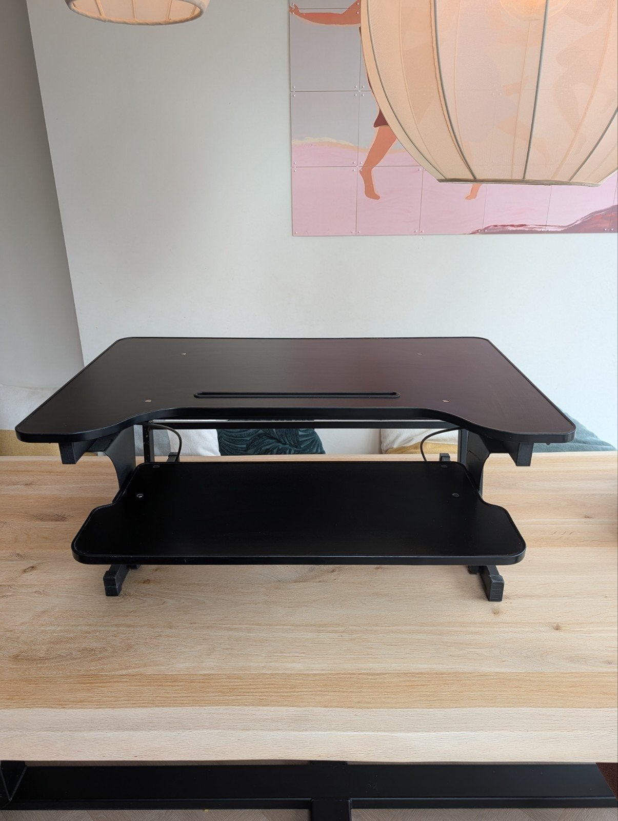 Zwarte Zit-sta Verhoger 80x60 cm met Gasveer, Computers en Software, Ophalen, Zo goed als nieuw