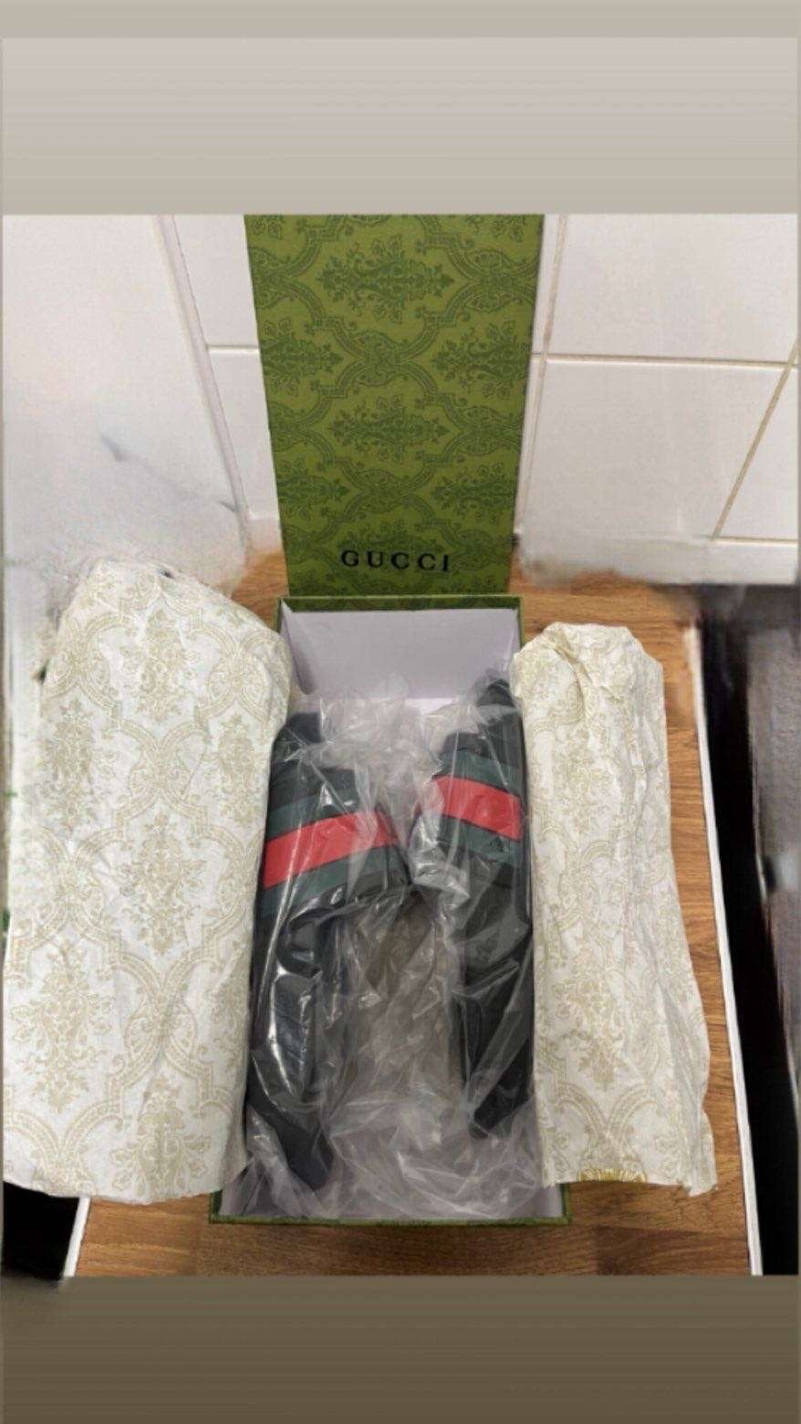Gucci slippers, Kleding | Heren, Schoenen, Slippers, Verzenden, Zwart, Nieuw