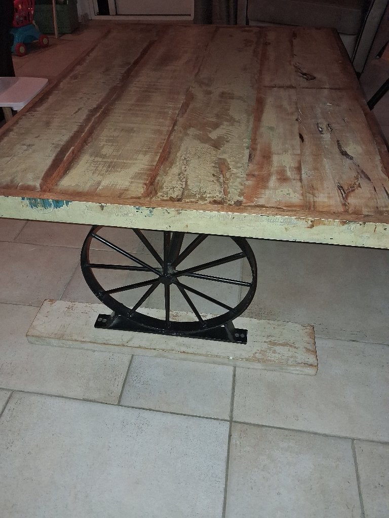 Houten salon tafel, Huis en Inrichting, Ophalen, 100 tot 150 cm, 50 tot 100 cm, Zo goed als nieuw
