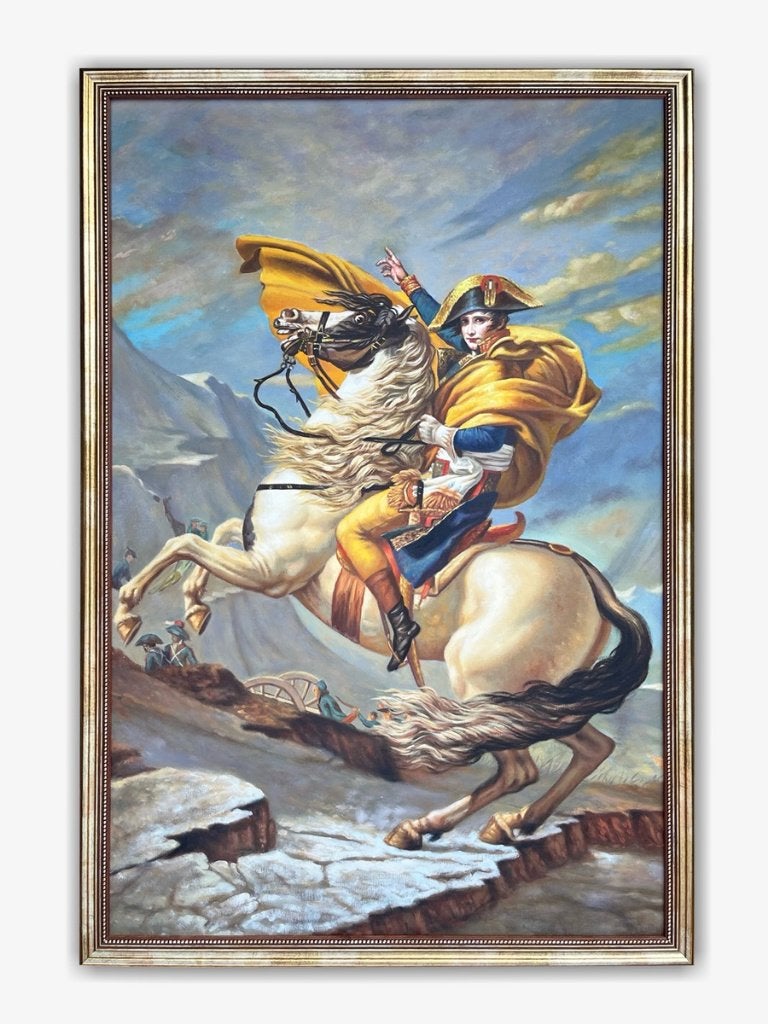 Prachtig olieverfschilderij Napoleon in gouden lijst, Antiek en Kunst, Kunst | Schilderijen | Klassiek, Ophalen of Verzenden