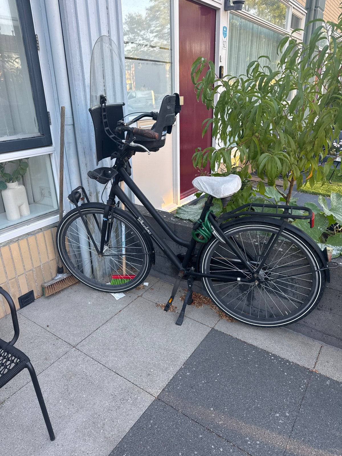 Gebruikte 28 inch fiets met kinderzitje - opknapper, Gebruikt, Versnellingen, 56 cm of meer, Ophalen