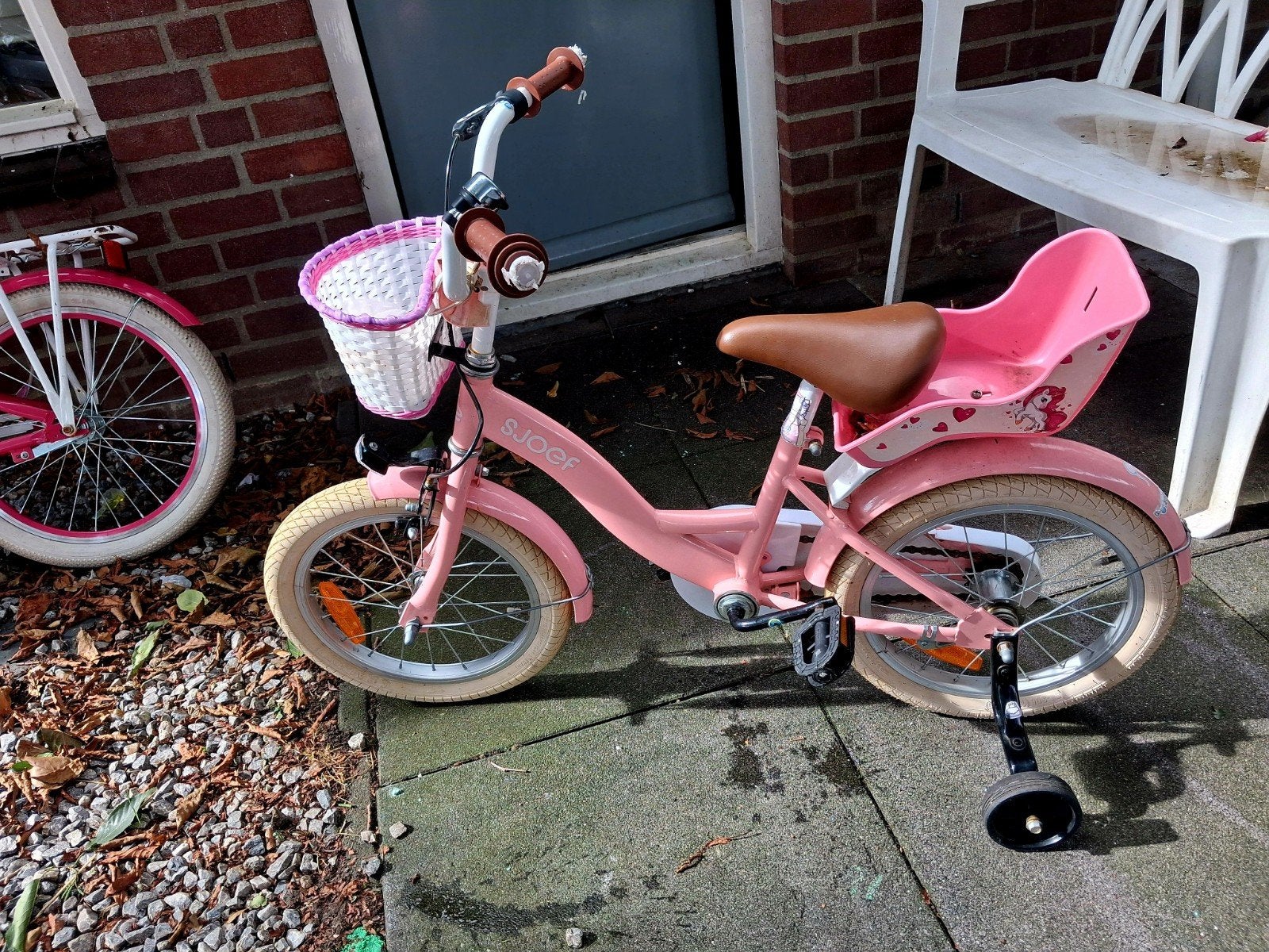 kinderfiets, Terugtraprem, Zijwieltjes, Ophalen of Verzenden, Minder dan 16 inch
