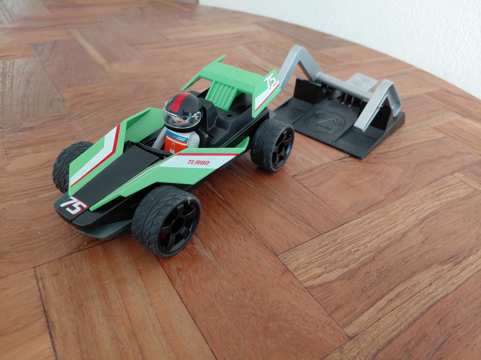 Playmobil raceauto met coureur en startblok, Ophalen