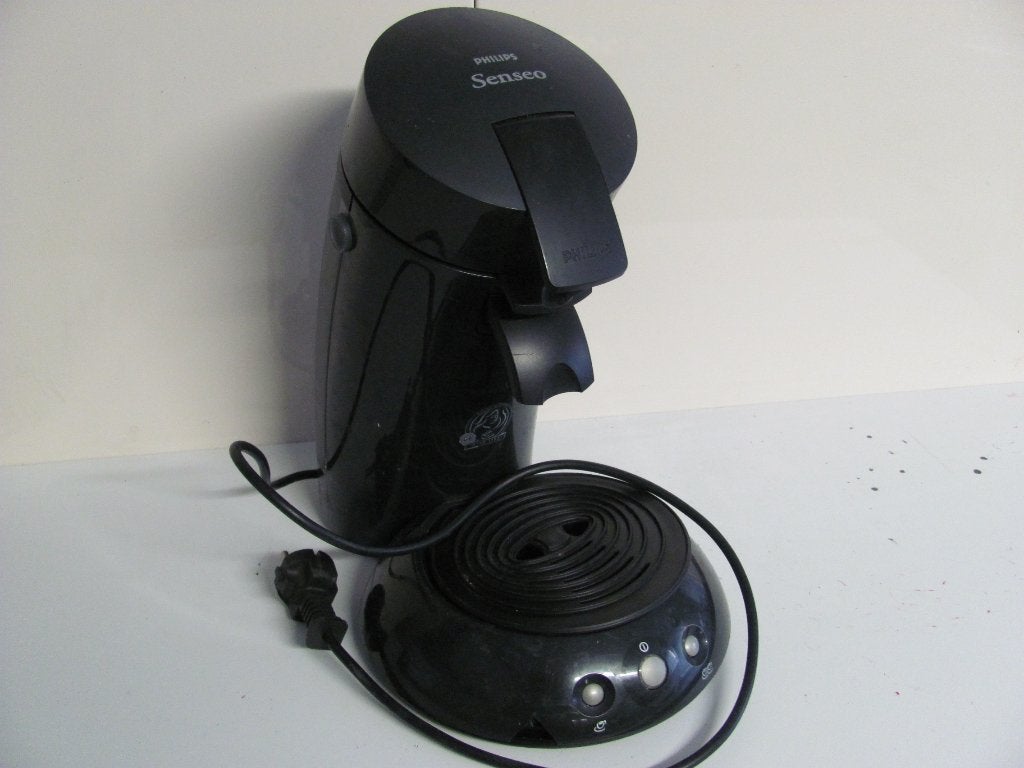 zwarte senseo koffie apparaat met 1  x enkel padhouder, Gebruikt, Koffiemachine, Ophalen of Verzenden, 4 tot 10 kopjes