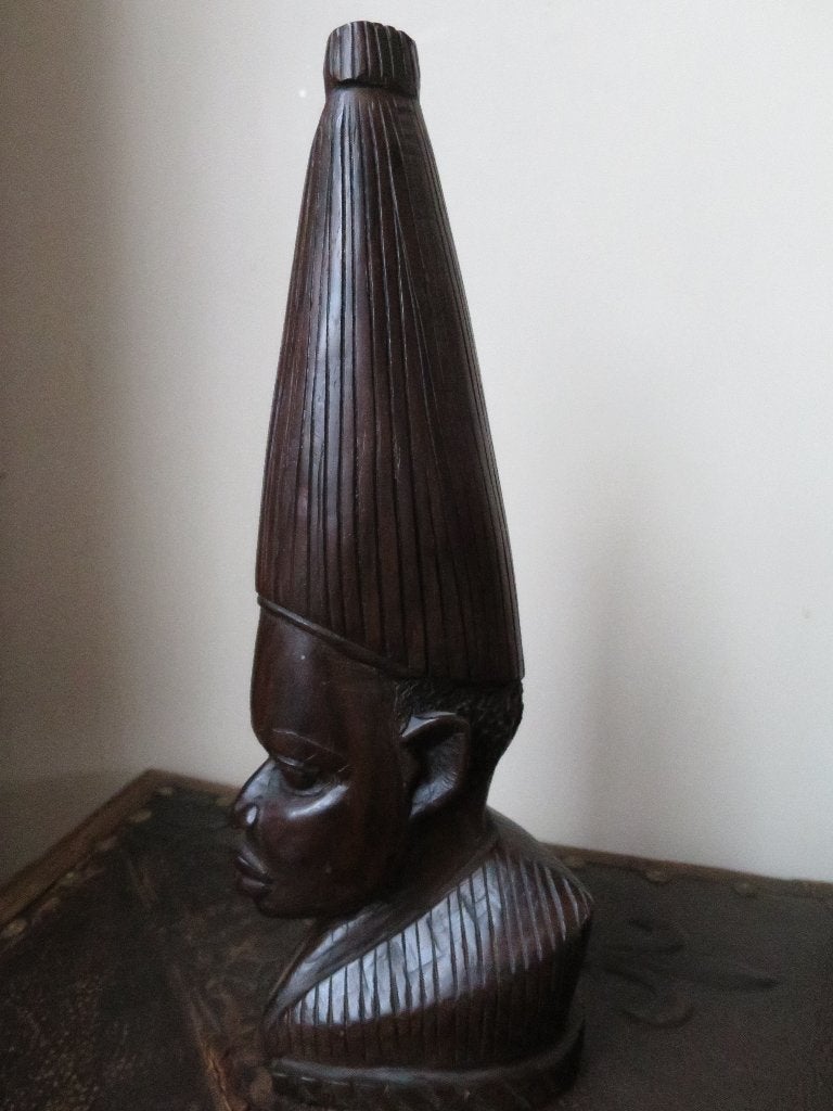 mooi uit zwaar hard hout gesneden beeld 30 cm, Ophalen of Verzenden