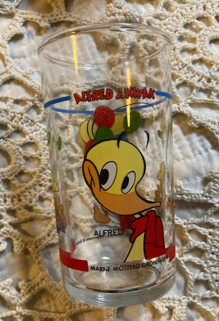 Vintage Alfred J. Kwak glas, 1990, Ophalen of Verzenden, Zo goed als nieuw, Gebruiksvoorwerp