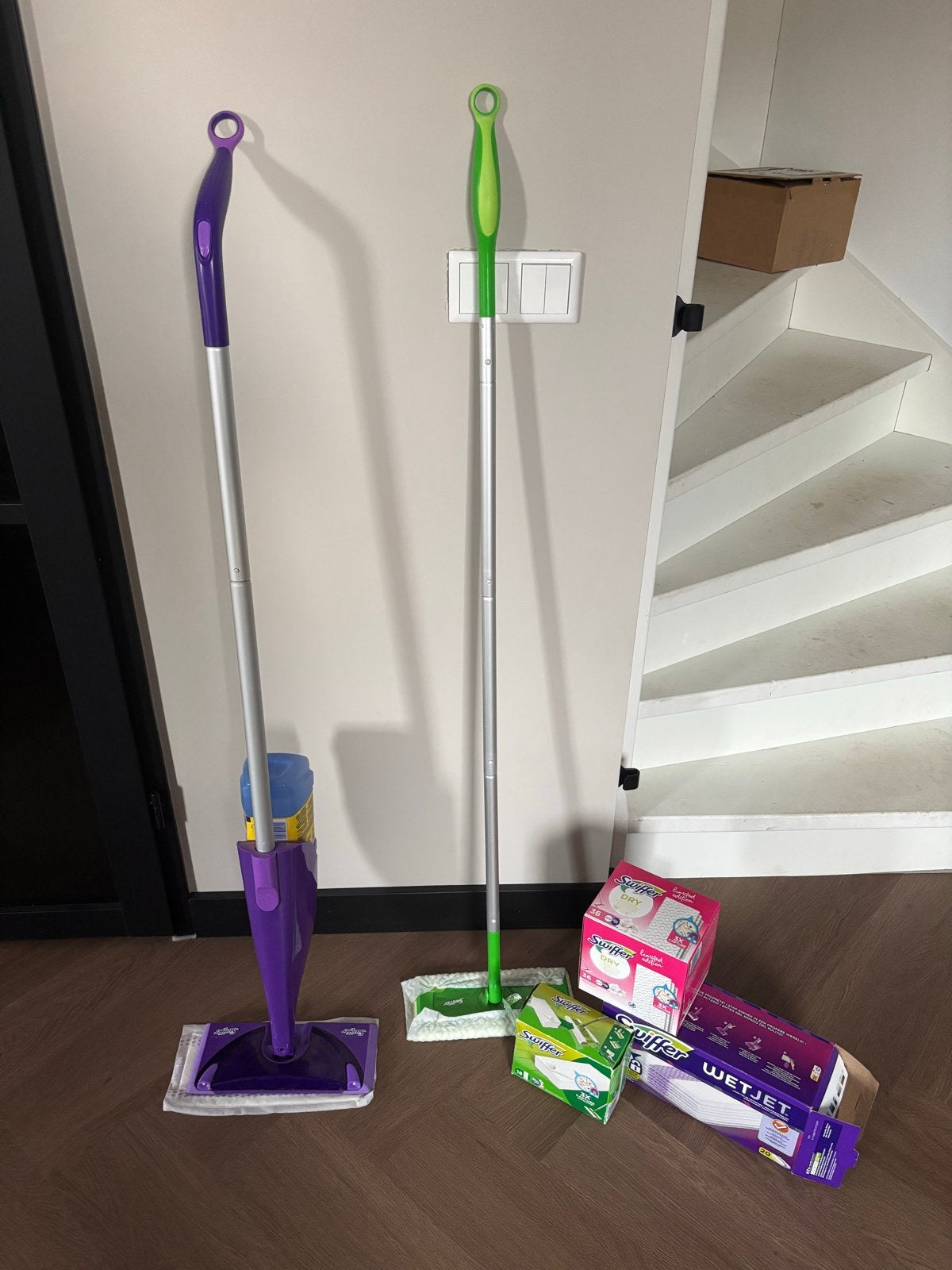 Swiffer set met navullingen, Ophalen, Mop of Dweil