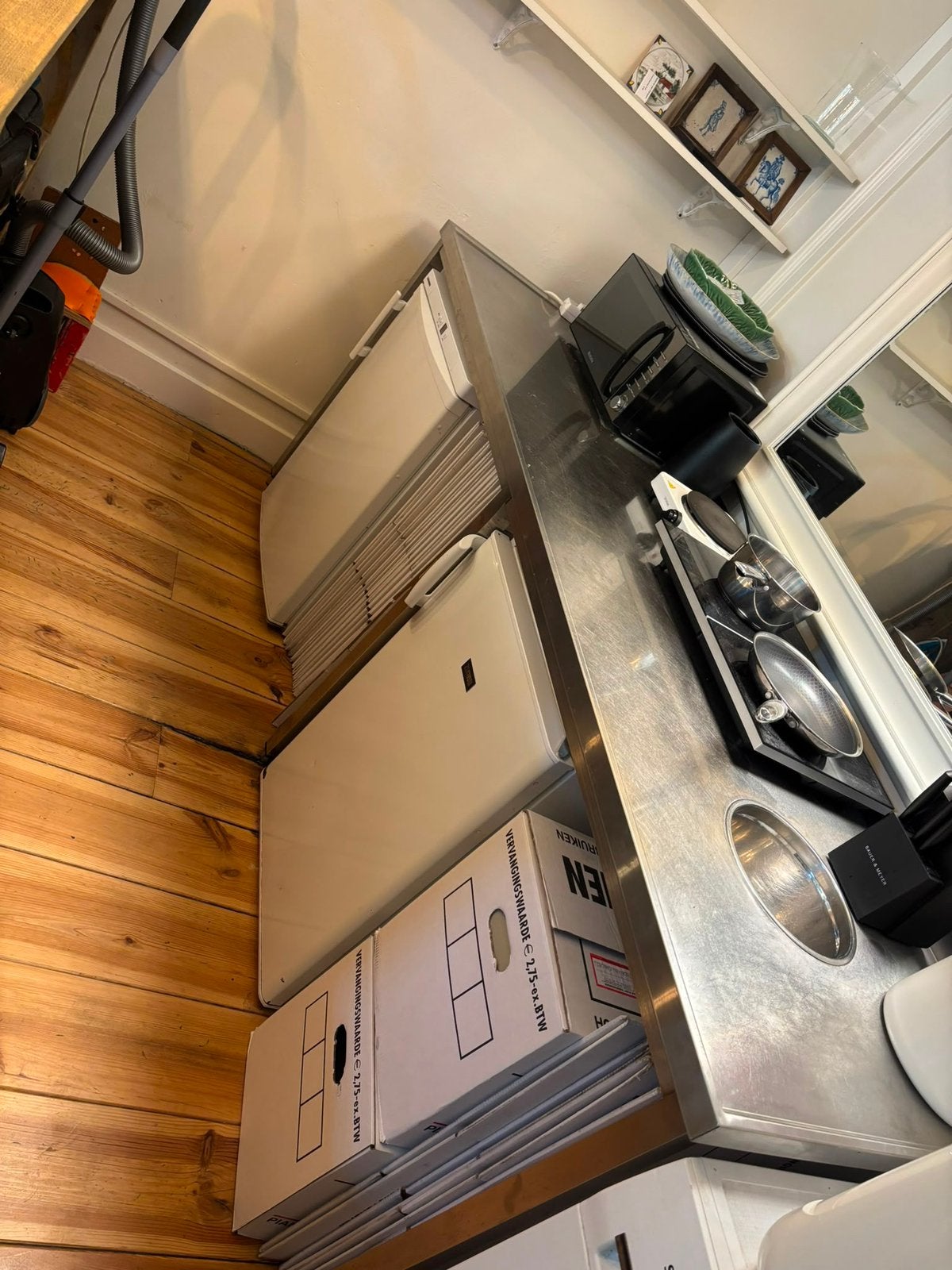 RVS werktafel, Huis en Inrichting, Keuken | Complete keukens, Ophalen, Gebruikt, Composiet, Overige typen