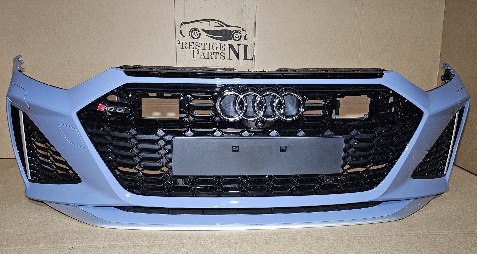 Voorbumper Audi A6 C8 4K RS6 ORIGINEEL PDC KLS CAMERA Bumper, Gebruikt, -, Voor, Ophalen of Verzenden