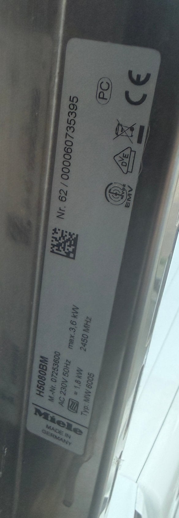 H5080BM H5040BM en CVA6405, Ophalen, 45 tot 50 cm, Gebruikt, Combi-oven