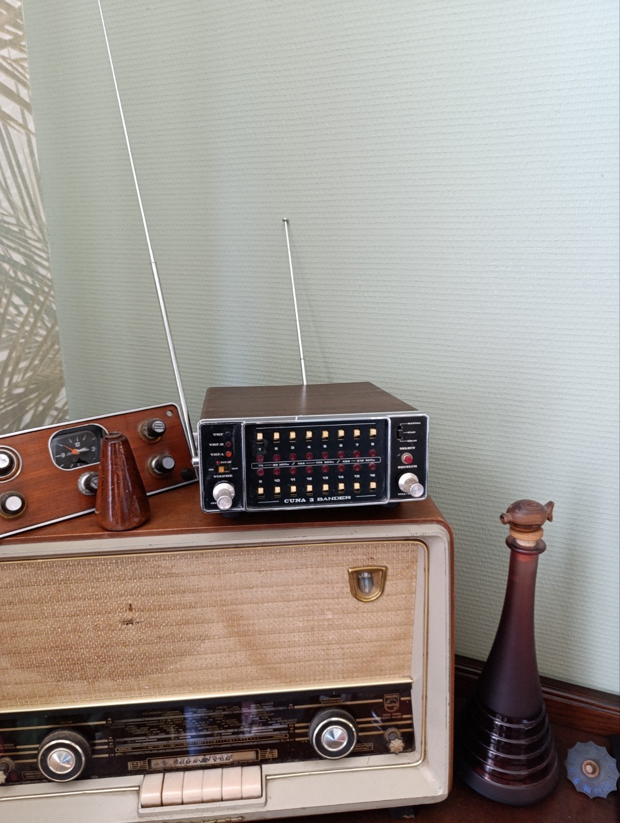 Vintage CUNA 3 Bander Scanner - Radio Ontvanger, Telecommunicatie, Ophalen of Verzenden, Gebruikt, Minder dan 30 kanalen