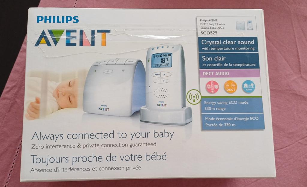 Avent Babyfoon Philips - nieuwstaat, Kinderen en Baby's, Babyfoons, Ophalen of Verzenden, Zo goed als nieuw, 250 meter of meer
