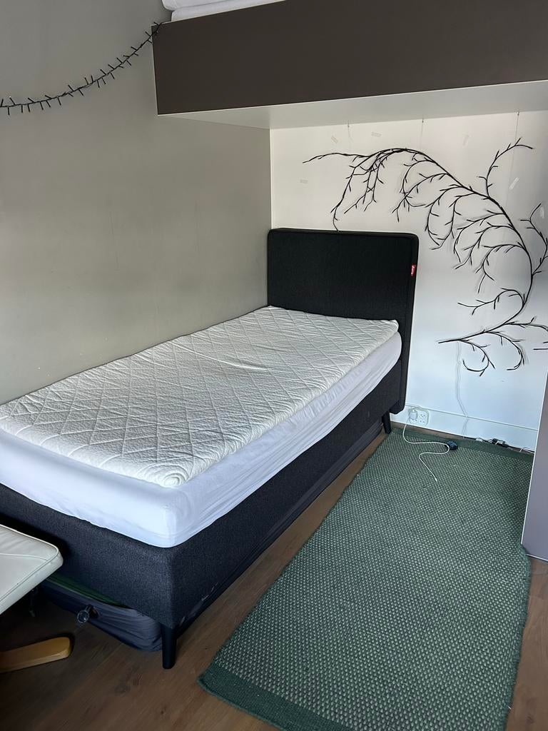Sam's boxspring Kiddo 90x200 Antraciet, Ophalen, 90 cm, Eenpersoons, Zo goed als nieuw