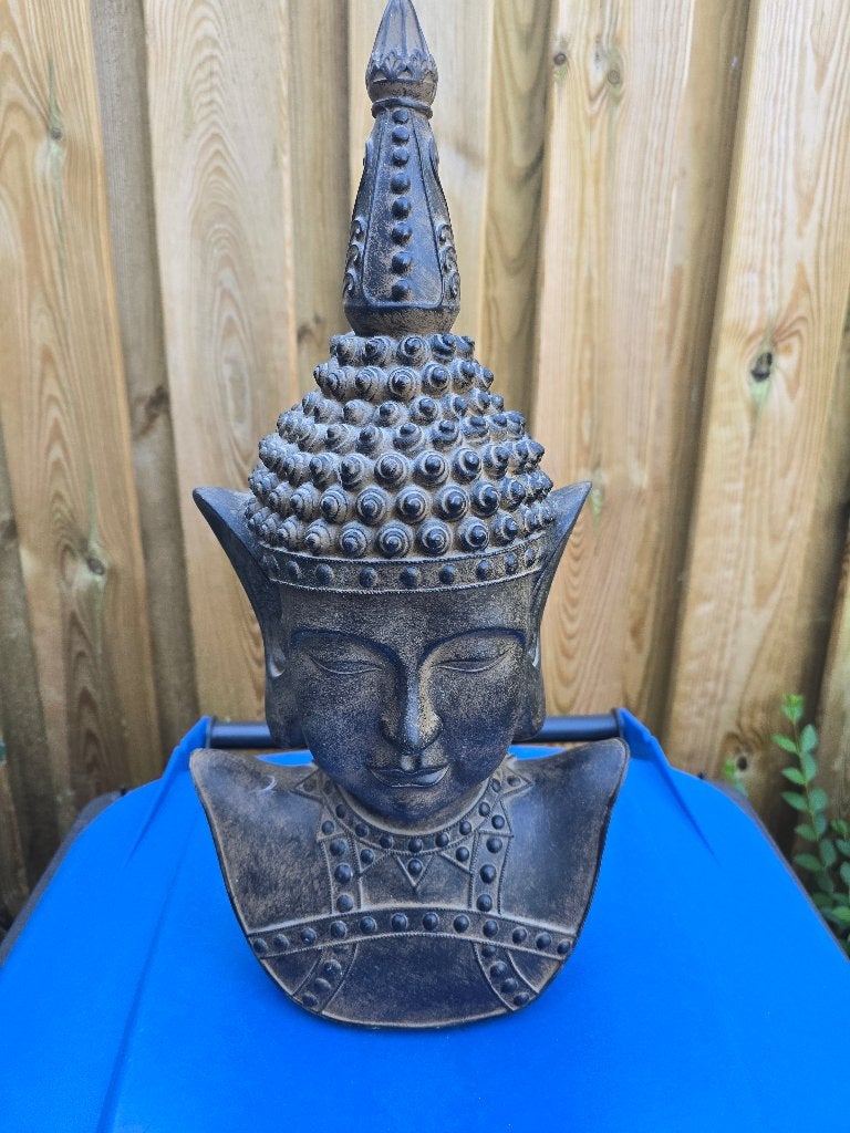 boeddha borstbeeeld, Huis en Inrichting, Ophalen, Gebruikt, 45 cm, Bruin