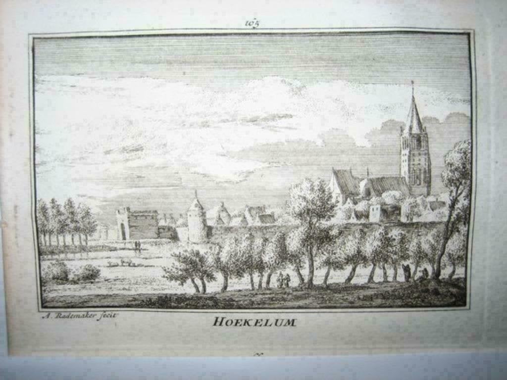 165 / Heukelom  Kopergravure 18e Eeuw, Antiek en Kunst, Ophalen of Verzenden