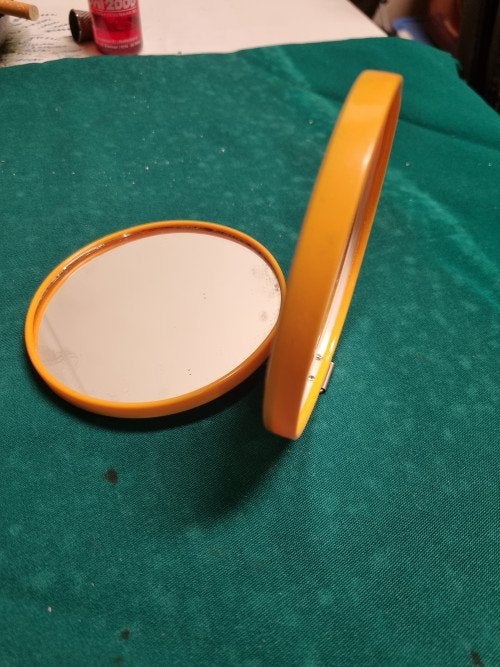 makeup spiegel meeneemmodel vintage 70, Ophalen of Verzenden, 'T Olde Gre-j, Info@toldegrej.nl, Endepoelstraat 20f Didam