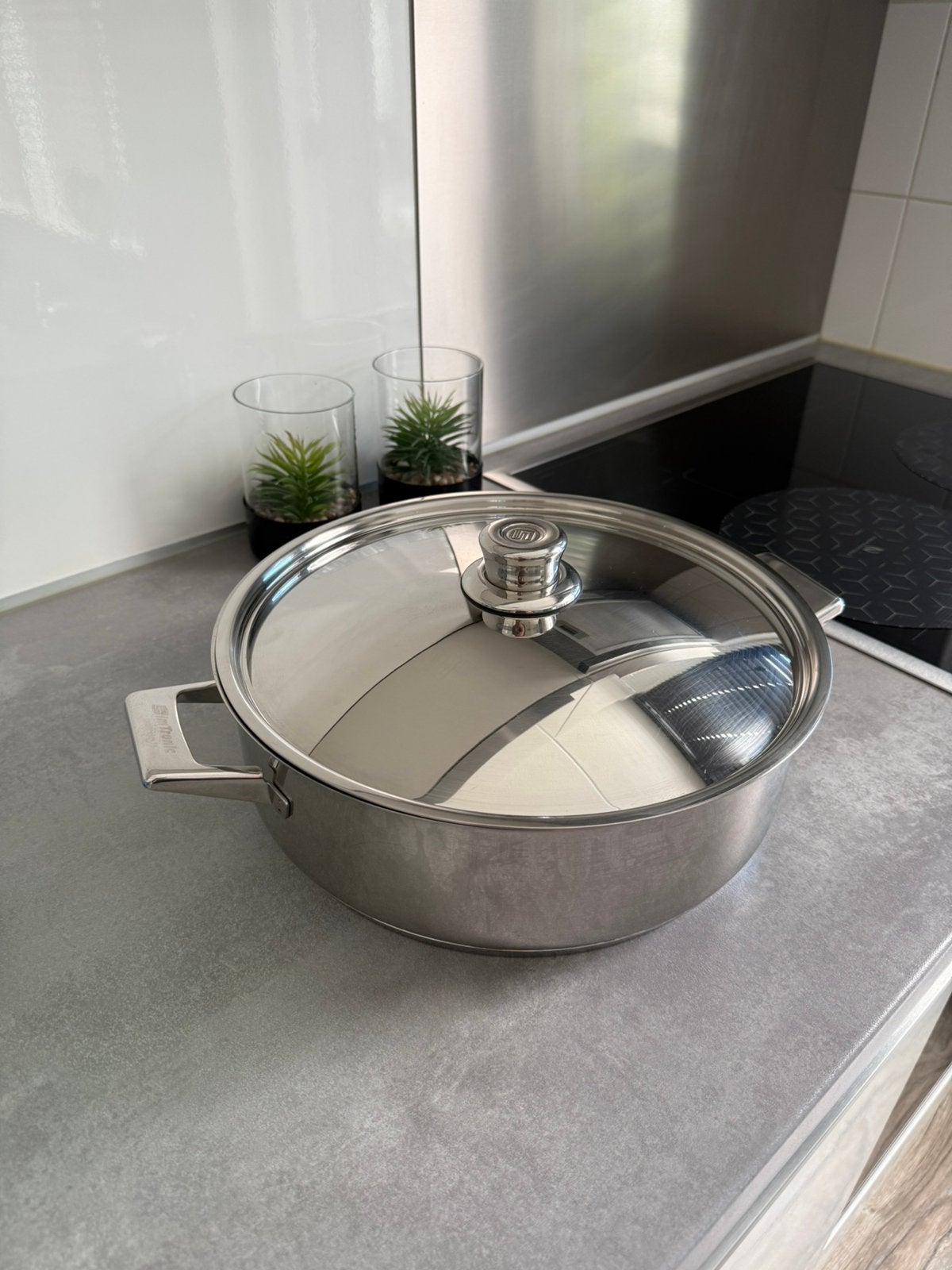 SIMTRONIC PAN RIJSTPAN 30CM RVS, Huis en Inrichting, Ophalen, Zo goed als nieuw, Rvs