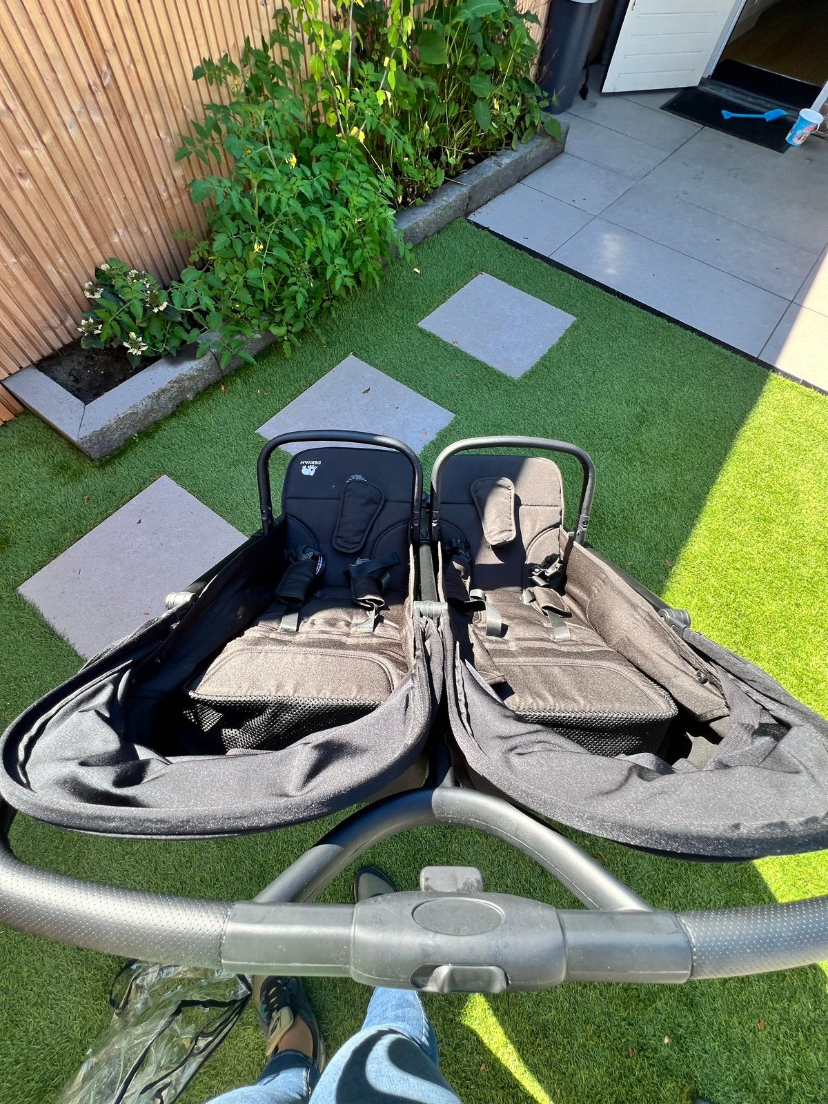 Duowagen deryan - Compacte en lichte buggy met regenhoes, Kinderen en Baby's, Gebruikt, Duowagen, Ophalen, Kinderwagen