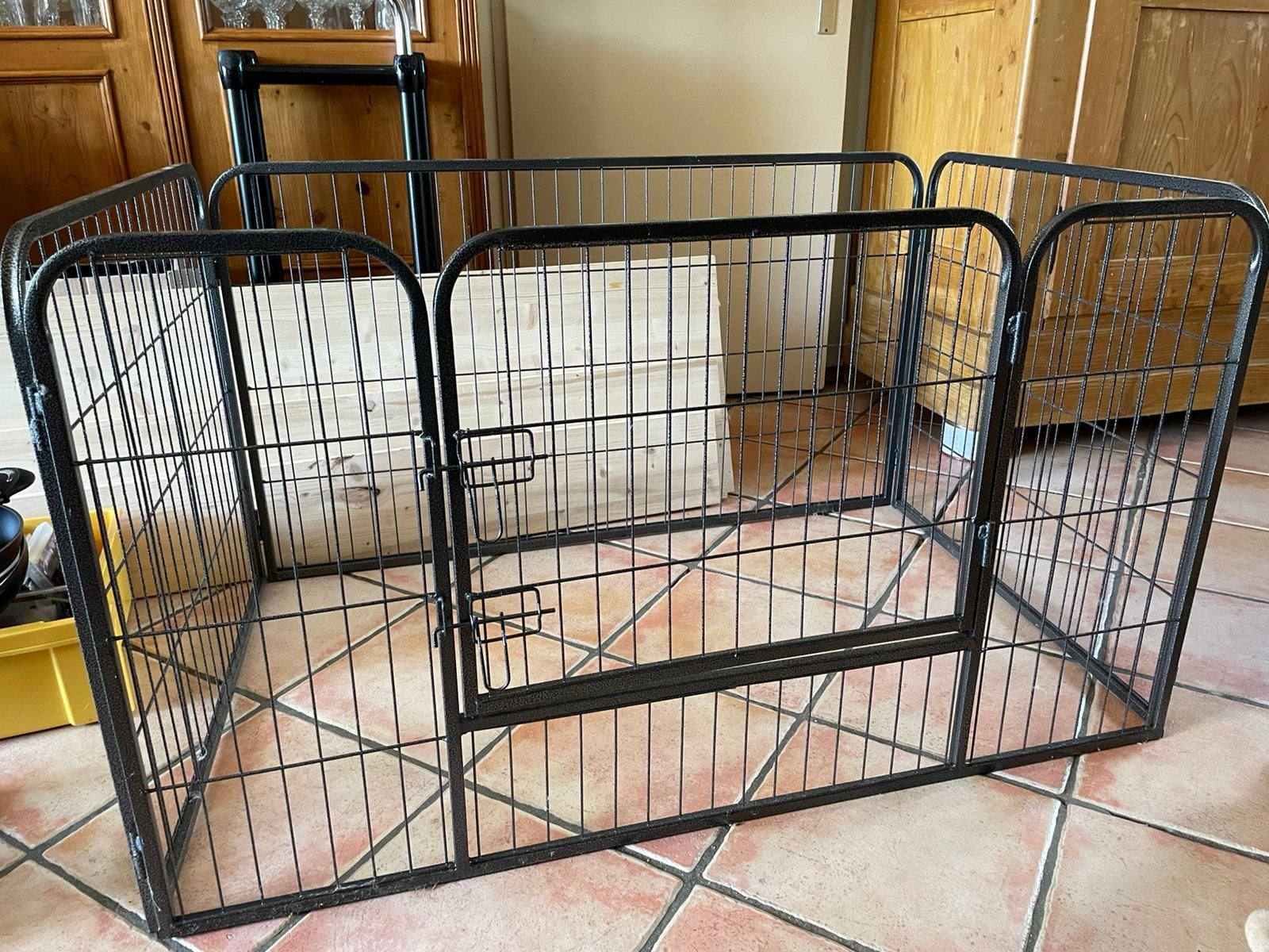 hondenren 4 panelen maat 125/80/70 cm, Dieren en Toebehoren, Ophalen, Zo goed als nieuw, 110 cm of meer