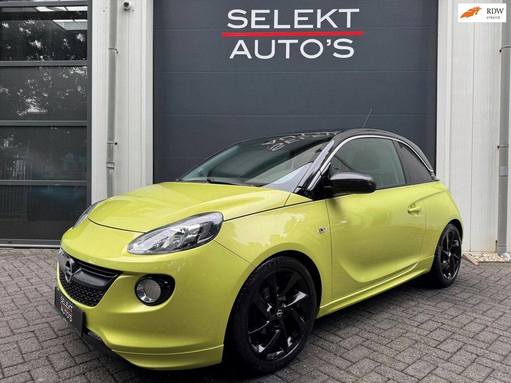 Opel ADAM 1.4 Slam 101 Pk Climate/Cruise/Bluetooth/Leder/17, Auto's, Opel, Gebruikt, Zwart, 4 cilinders, 4 stoelen