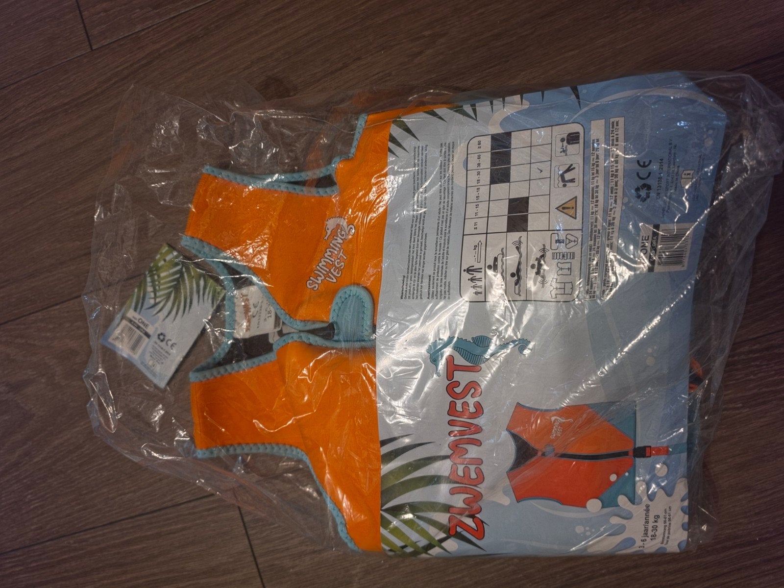 Nieuw zwemvest 18-30 kg (3-6 jaar), Ophalen of Verzenden, Nieuw, One size