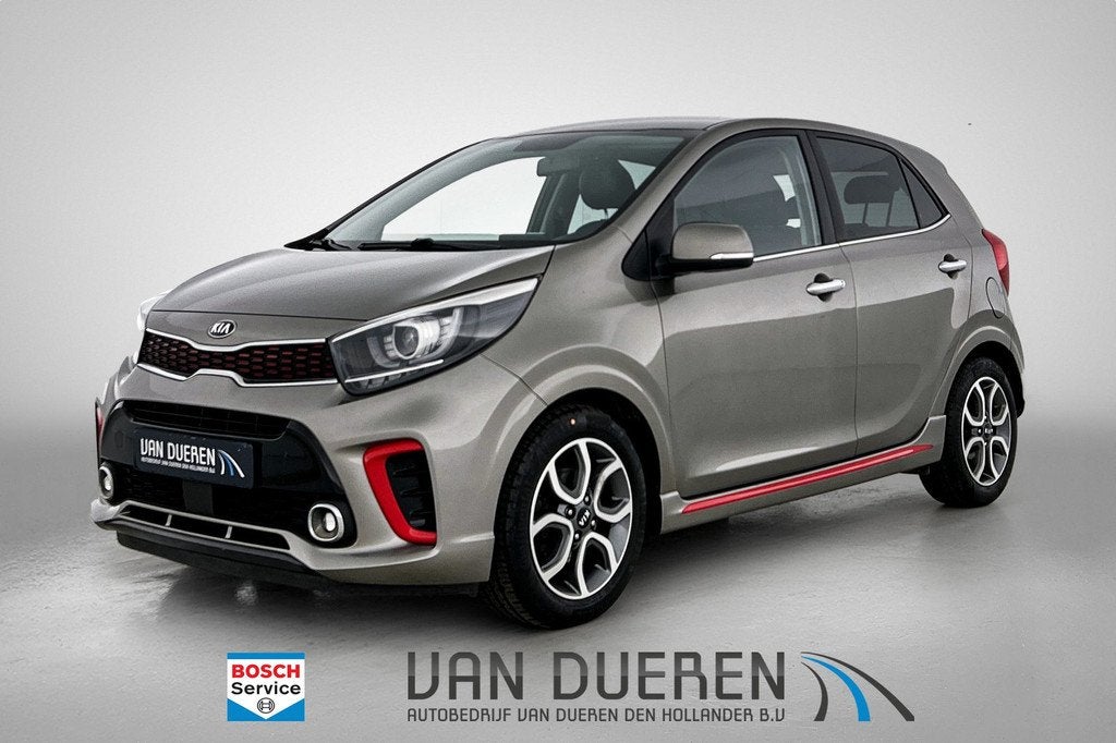 Kia Picanto 1.2 CVVT GT-Line CarPlay, Camera (bj 2019), Auto's, 839 kg, 86 pk, Gebruikt, Zwart