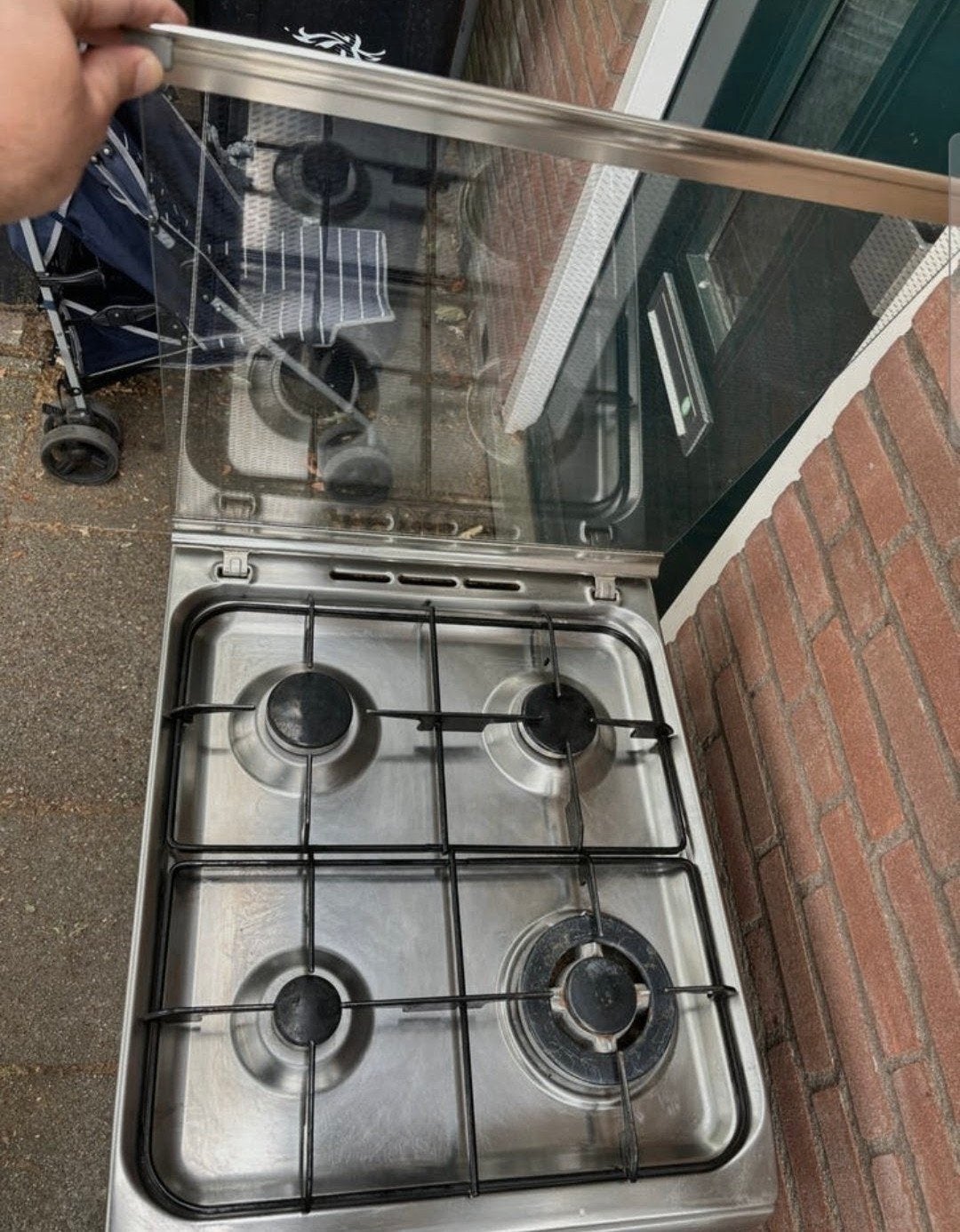 rvs fornuis elektrisch oven 4pit incl wokpit gratis bezorg !, Gas, Vrijstaand, 85 tot 90 cm, 4 kookzones