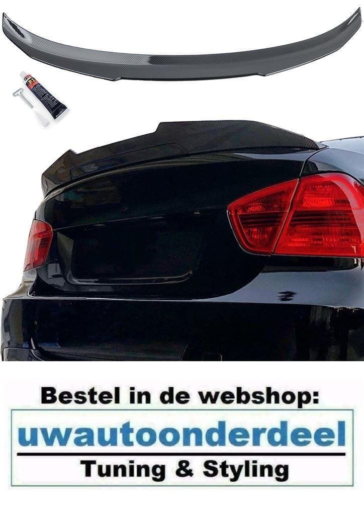 Achterklep Ducktale Spoiler Carbon Look Voor Bmw 3 Serie E90, Verzenden, Automotive Parts, A.parts@hotmail.nl, Trasmolenlaan 12 3447 GZ Woerden