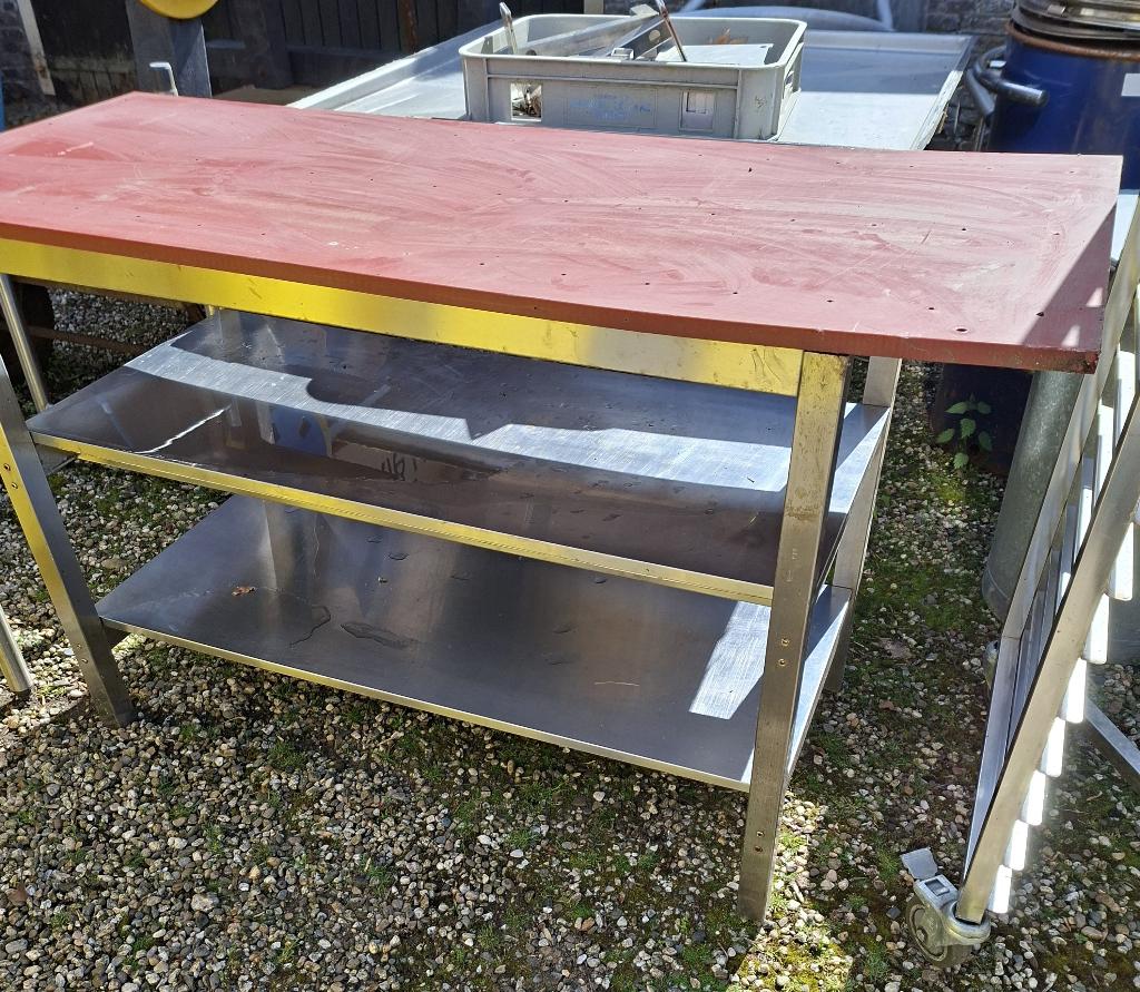 RVS Werktafel, Ophalen, Gebruikt, 100 tot 150 cm, Ameide