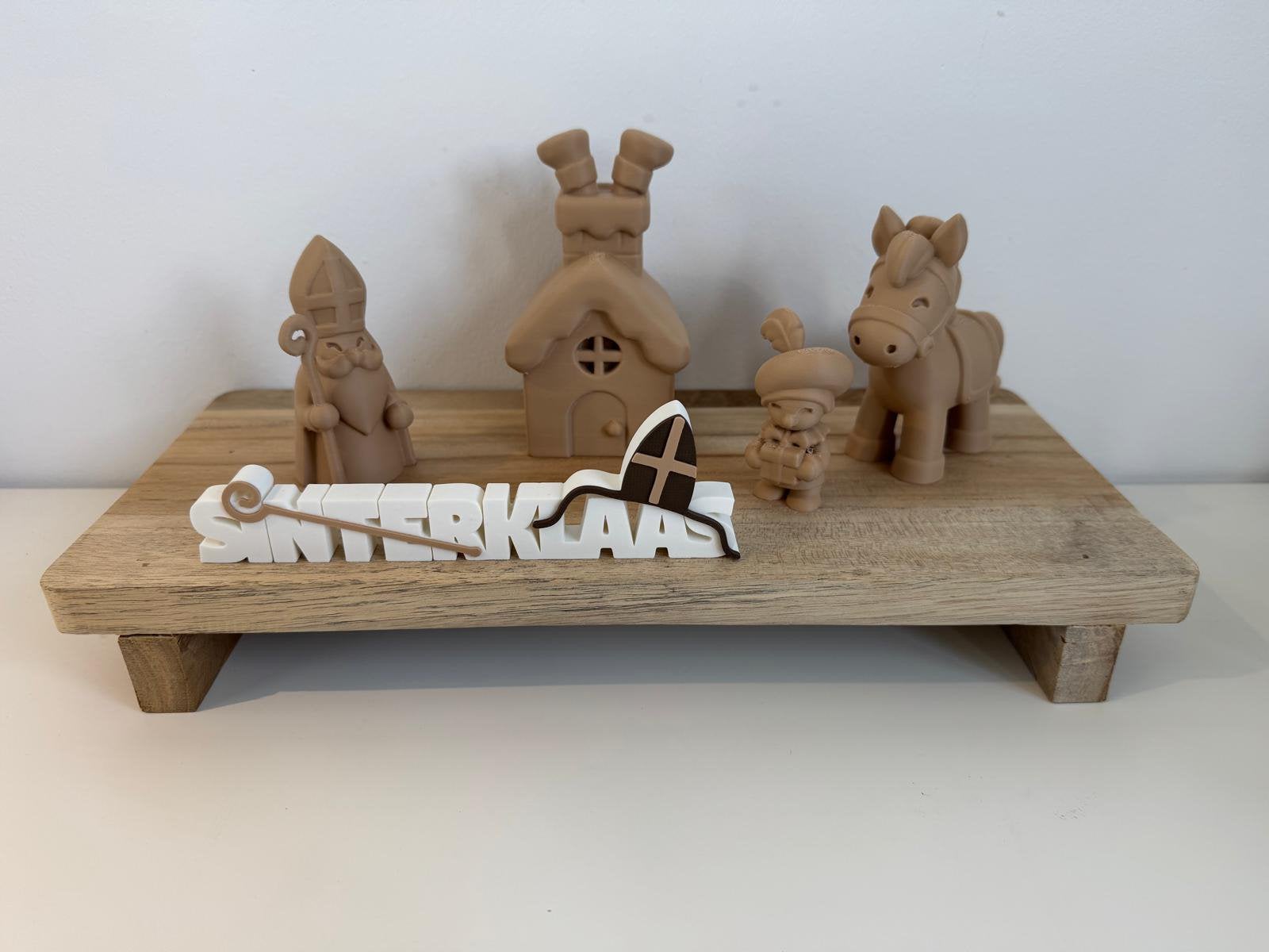 Sinterklaas set 5 decoratie artikelen en wordpop, Ophalen of Verzenden, Zo goed als nieuw