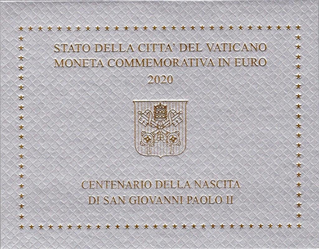 2 Euro Vaticaan 2020 - Paus Johannes Paulus II - BU Blister, Verzenden, Vaticaanstad, 2 euro, Losse munt
