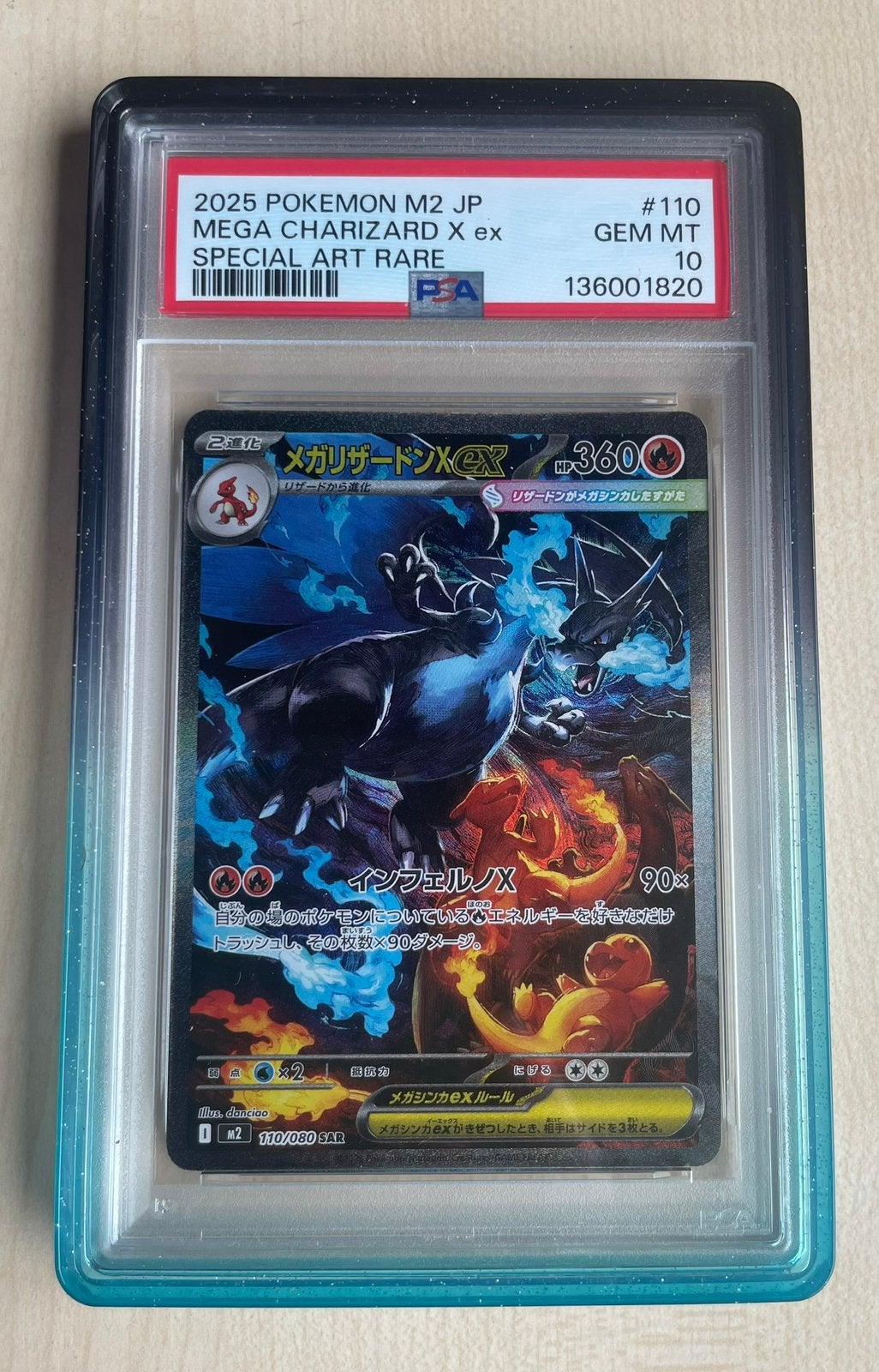 Mega Charizard x ex PSA 10 (JP), Ophalen of Verzenden, Nieuw, Losse kaart, Foil
