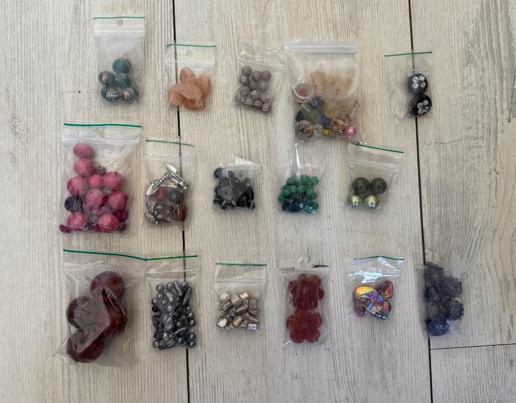 Luxe Kralen Mix 15 Zakjes diverse materialen, Verzenden, Nieuw, Kraal