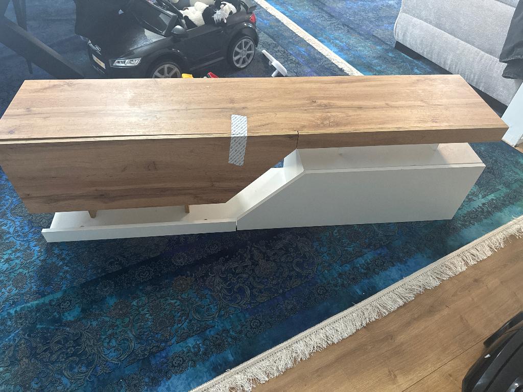 Tv tafel, Ophalen, Minder dan 50 cm, Gebruikt, Eikenhout