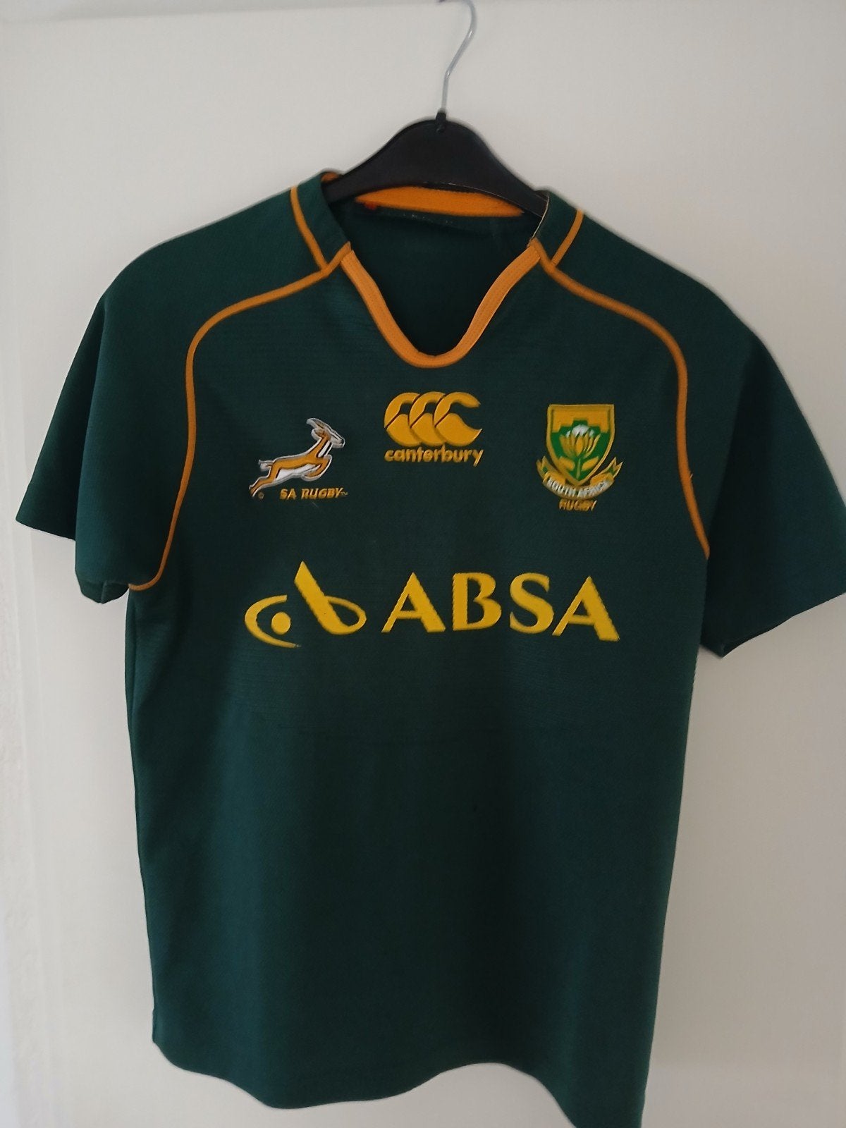 Zuid-Afrikaans Rugby Shirt uit 2014 - Maat M, Maat 48/50 (M), Ophalen of Verzenden, Zo goed als nieuw, Canterbury