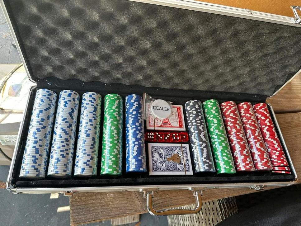 Luxe Pokerset in Aluminium Koffer - Compleet met Chips & Kaa, Vijf spelers of meer, Ophalen of Verzenden, Nieuw