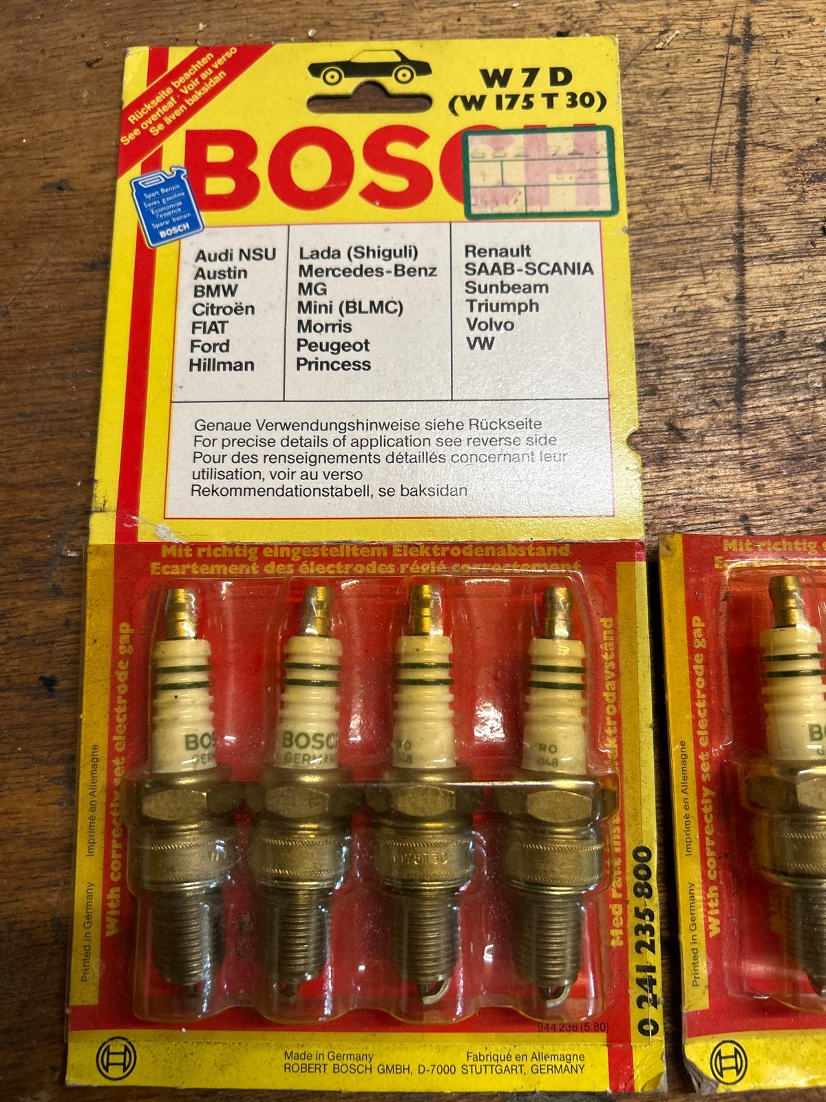 Nieuwe Bosch bougies W7D (W175 T 30) voor oldtimers, Ophalen of Verzenden, Nieuw, Oldtimer onderdelen