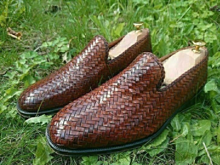 Magnanni Herrera gevlochten geweven loafers instappers 41, Loafers, Bruin, Ophalen of Verzenden, Zo goed als nieuw