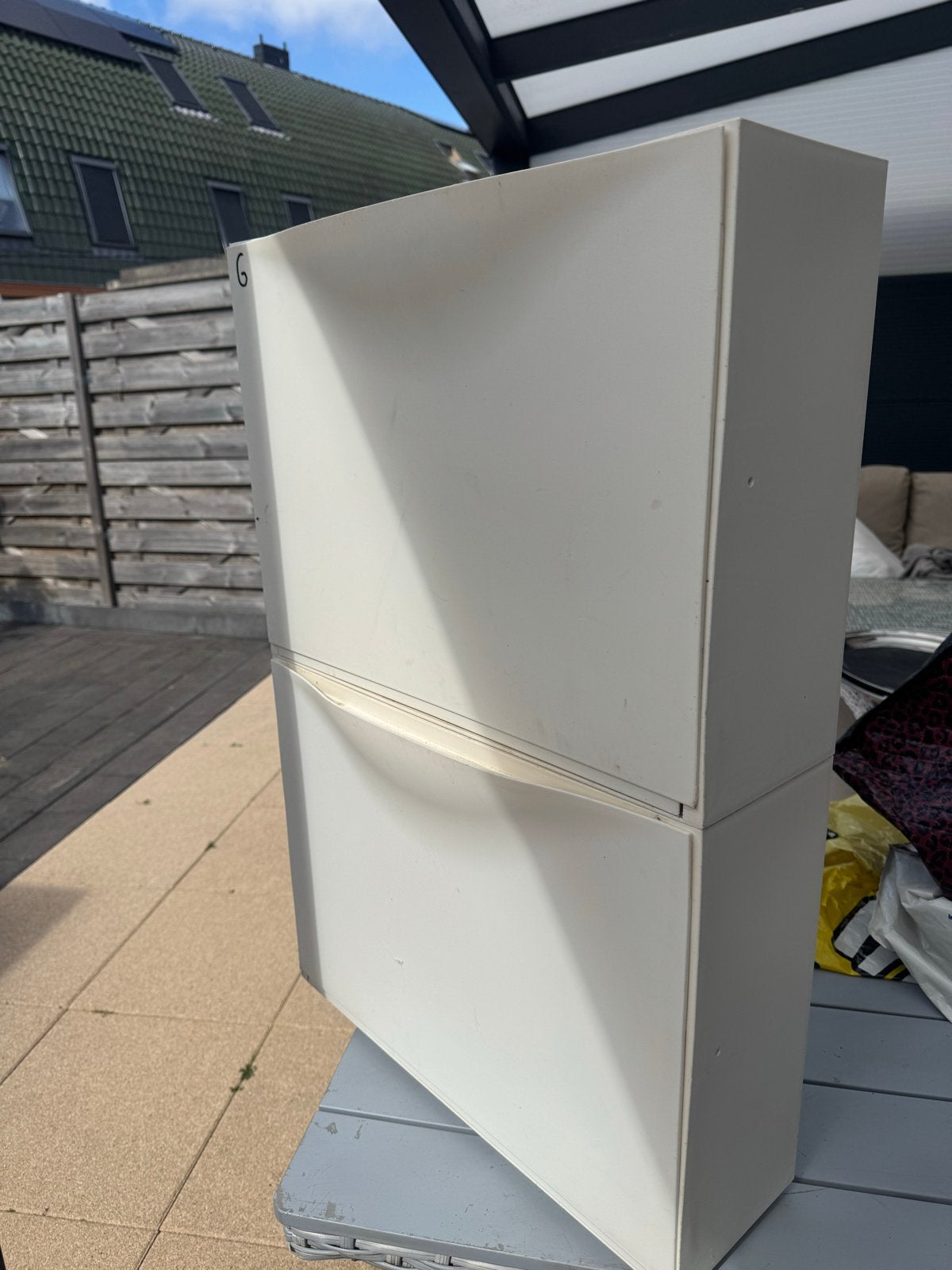 Ikea Trones Witte schoenenkast met twee vakken, Ophalen, Gebruikt