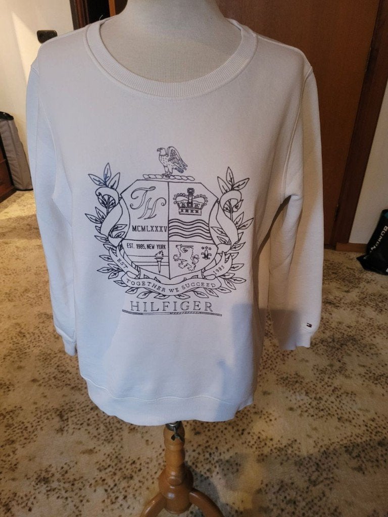 Tommy Hilfiger sweater - off white - Maat S, Kleding | Dames, Wit, Ophalen of Verzenden, Zo goed als nieuw, Maat 36 (S)