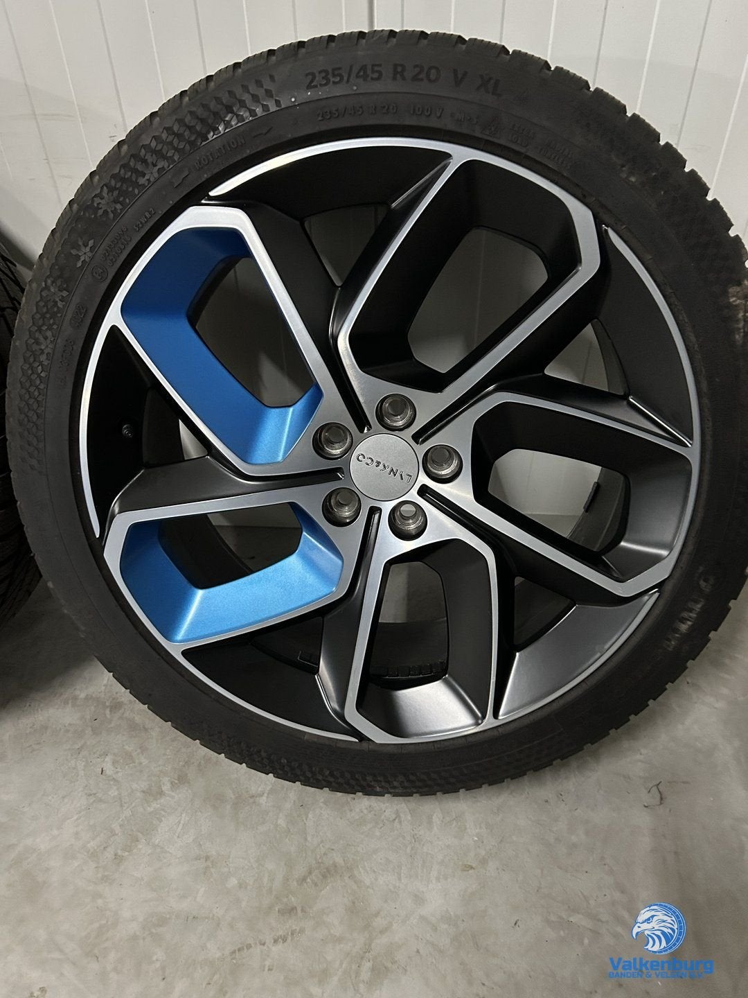 8mm! Originele Lynk & Co 20 inch zwarte velgen 5x108 winterb, Gebruikt, -, -, Banden en Velgen
